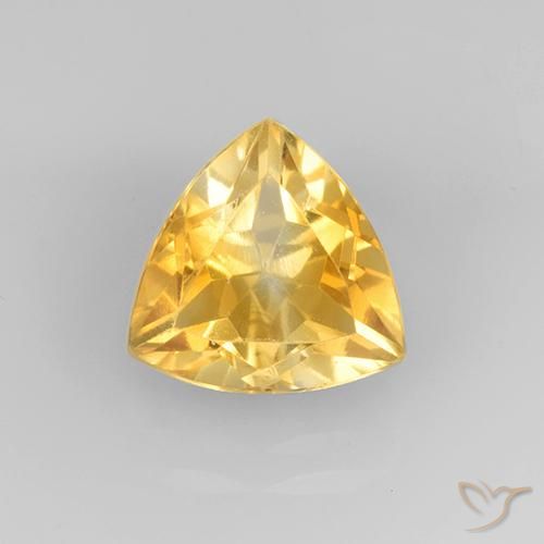 2.28ct Natural ouro médio Citrino, Trilhão, VVS-VS