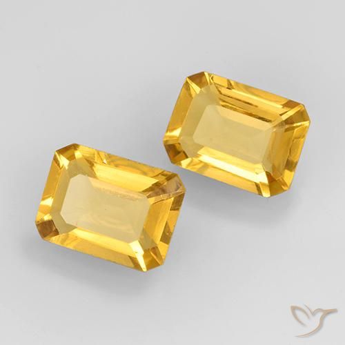 Pedras preciosas de Citrino Dourado natural de 2.58 ct, Corte Octógono / Esmeralda, VVS-VS