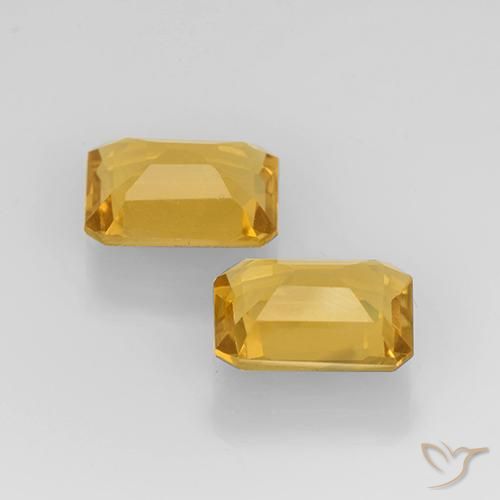 Pedras preciosas de Citrino Dourado natural de 2.58 ct, Corte Octógono / Esmeralda, VVS-VS