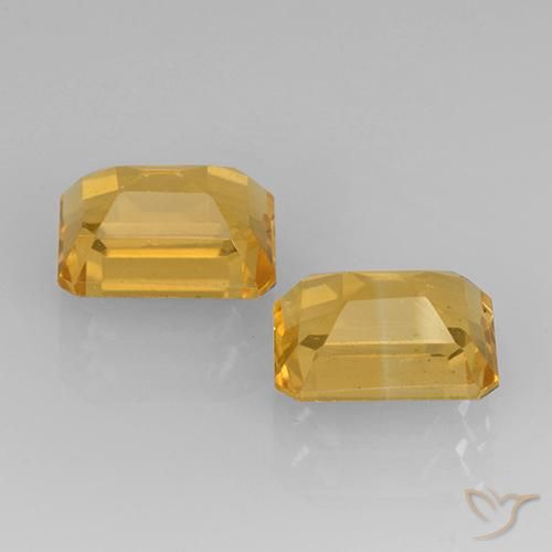 Pedras preciosas de Citrino ouro brilhante natural de 3.32 ct, Corte Octógono / Esmeralda, VVS-VS