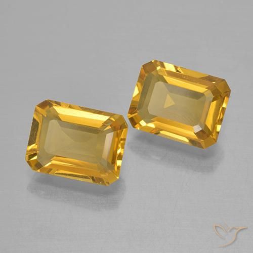 Pedras preciosas de Citrino Dourado natural de 2.80 ct, Corte Octógono / Esmeralda, VVS-VS