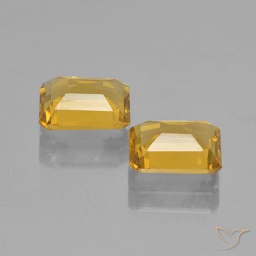 Pedras preciosas de Citrino Dourado natural de 2.80 ct, Corte Octógono / Esmeralda, VVS-VS