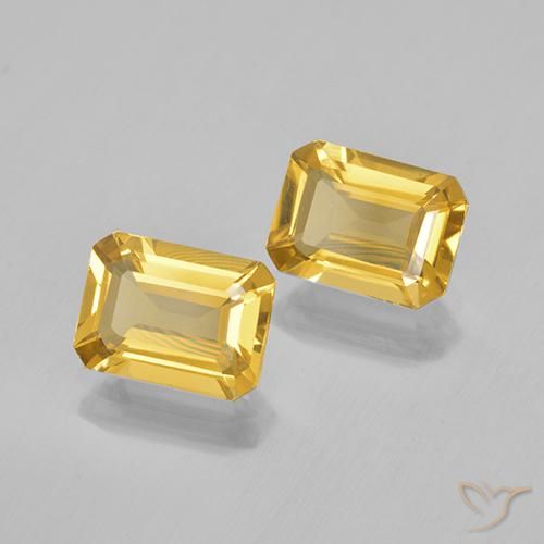 Pedras preciosas de Citrino ouro brilhante natural de 2.72 ct, Corte Octógono / Esmeralda, VVS-VS