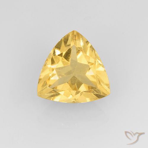 1.88ct Natural ouro médio Citrino, Trilhão, VVS-VS