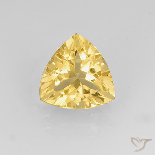 1.99ct Natural Luz Dourada Citrino, Trilhão, VVS-VS