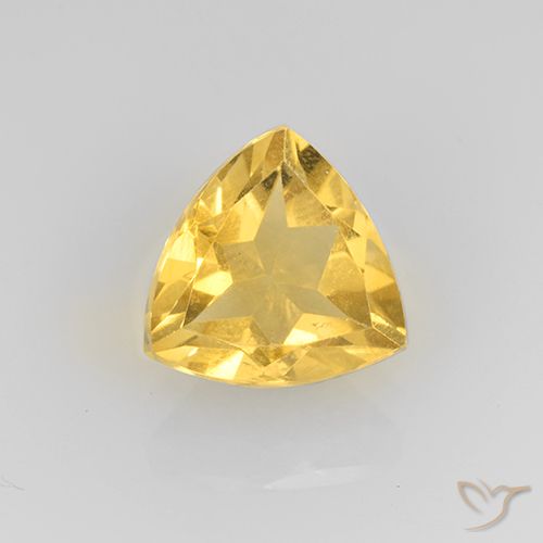 1.95ct Natural ouro médio Citrino, Trilhão, VVS-VS