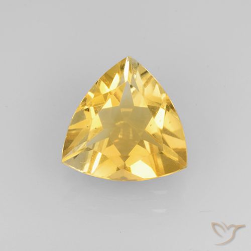 1.89ct Natural ouro brilhante Citrino, Trilhão, VVS-VS