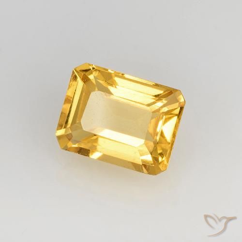Citrino ouro brilhante Natural 1.68ct, Corte Octógono / Esmeralda, VVS-VS