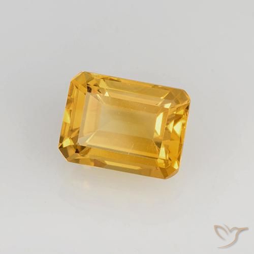 Citrino Dourado Escuro Natural 1.66ct, Corte Octógono / Esmeralda, VS