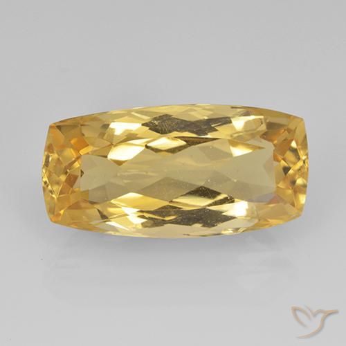 7.07ct Natural ouro médio Citrino, Almofada, VVS-VS