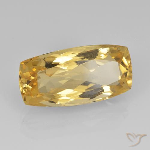 Citrino ouro médio Natural 7.07ct, Almofada, VVS-VS