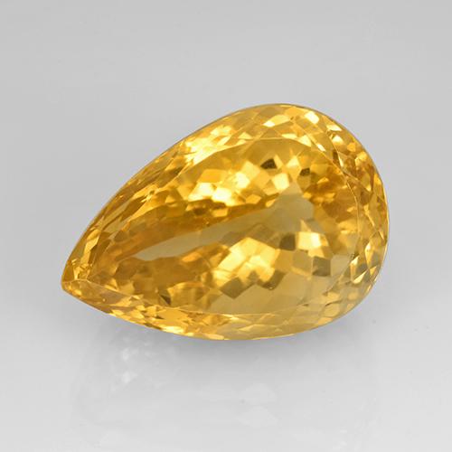 Citrino Dourado Natural 23.08ct, Formato de pêra, IF