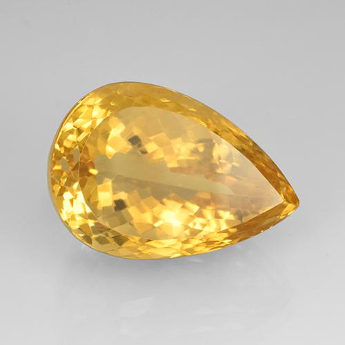 Citrino Dourado Natural 23.08ct, Formato de pêra, IF