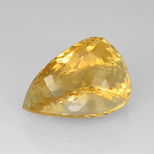 Citrino Dourado Natural 23.08ct, Formato de pêra, IF