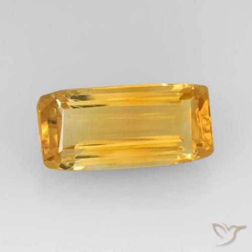 Citrino Amarelo 6,02 quilates, Corte Almofada de 16,2 x 7,7 mm do Brasil, Photo A