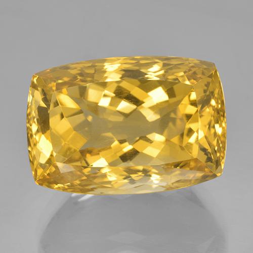 Citrino amarelo natural 26,34ct, almofada cortada, VVS