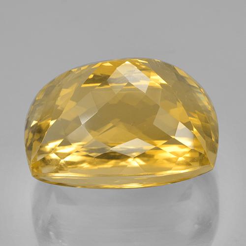 Citrino amarelo natural 26,34ct, almofada cortada, VVS