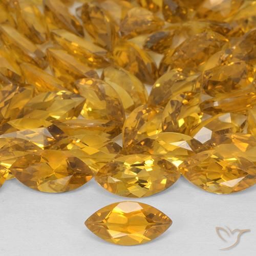 0.47ct Natural Laranja-Ouro Citrino, Marquesa, VVS-VS