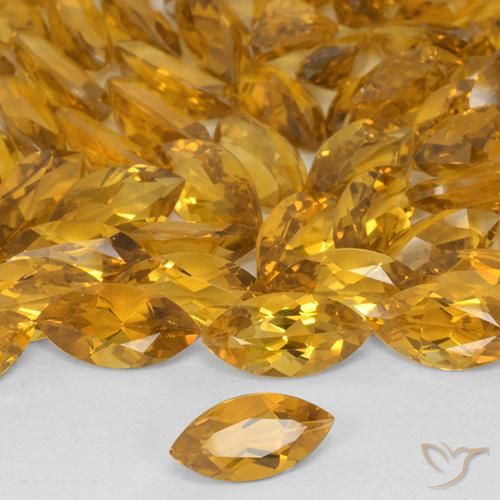 Citrino Laranja-Ouro Natural 0.47ct, Marquesa, VVS-VS