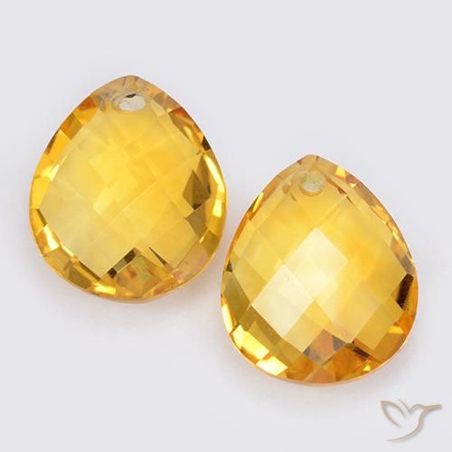 7.89ctw Natural Dourado médio Citrino, Formato de pêra, VVS-VS