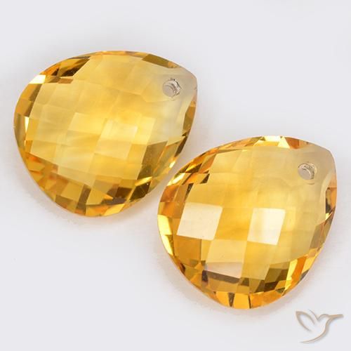 Pedras preciosas de Citrino Dourado Escuro natural de 7.00 ct, Formato de pêra, VVS-VS