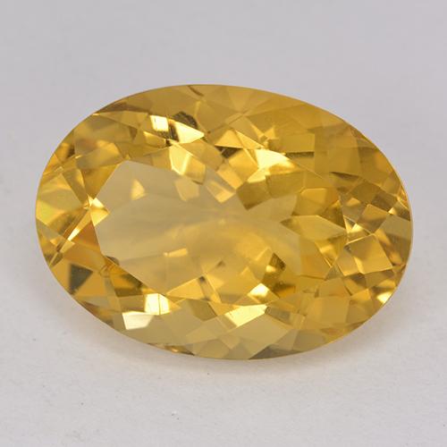 Citrino dourado natural 12,00ct, corte oval, VVS
