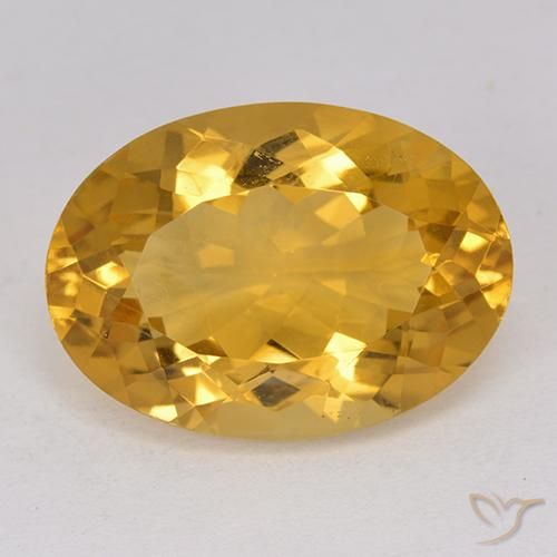 Citrino dourado natural 11,63ct, corte oval, VVS
