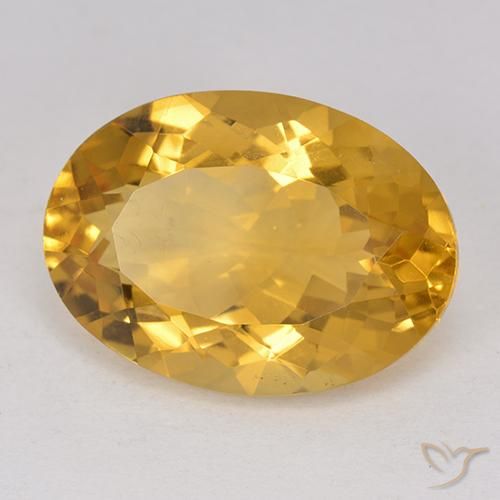 Citrino dourado natural 11,63ct, corte oval, VVS