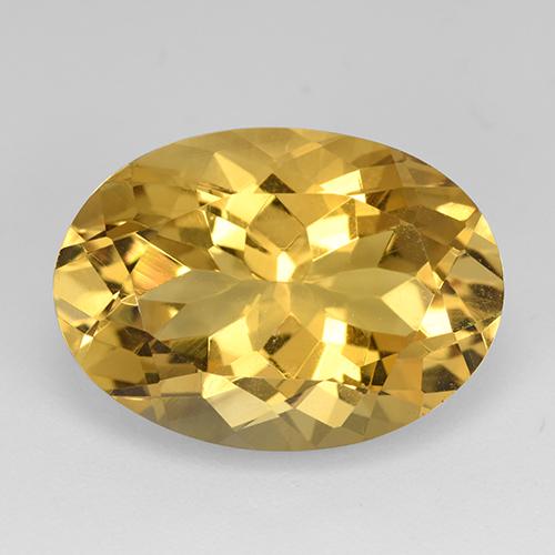 Citrino dourado natural 11,48ct, corte oval, VVS