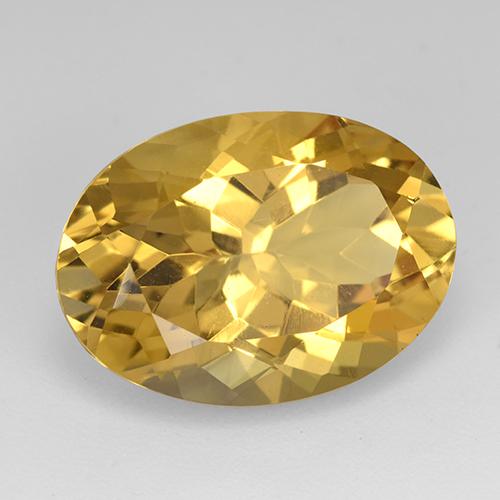 Citrino dourado natural 11,48ct, corte oval, VVS