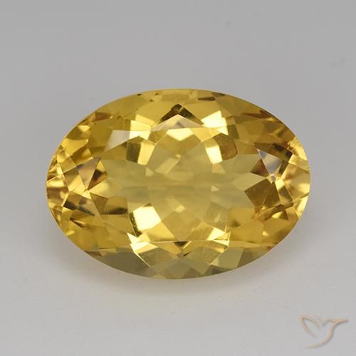 12.34ct Natural Dourado médio Citrino, oval, VVS