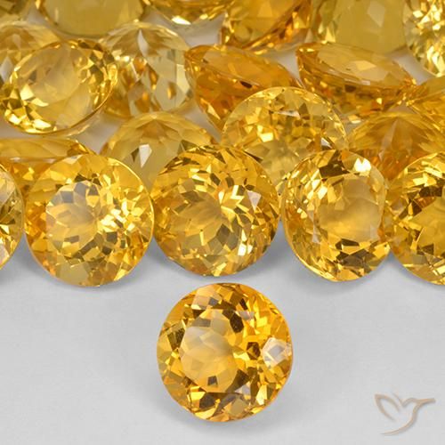 Citrino Dourado Escuro Natural 9.59ct, Redondo, VVS-VS