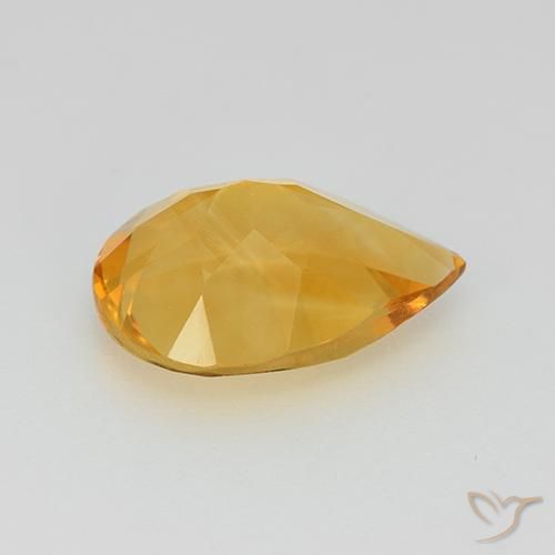 Citrino Dourado médio Natural 2.18ct, Formato de pêra, VVS-VS