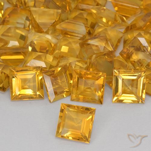 Citrino Laranja-Ouro Natural 1.57ct, Quadrado, VVS-VS