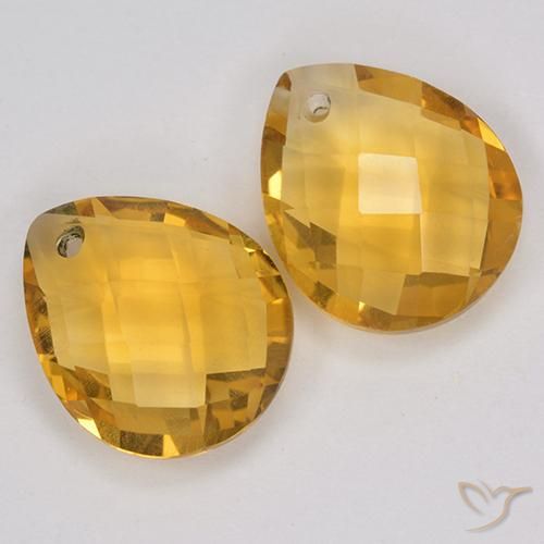 Pedras preciosas de Citrino Laranja Dourado Profundo natural de 6.77 ct, Formato de pêra, VVS-VS