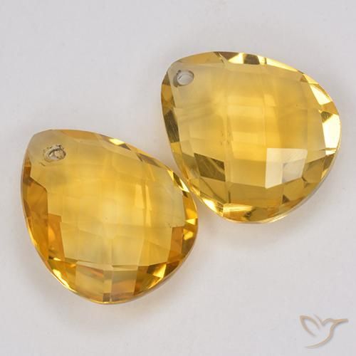 Pedras preciosas de Citrino Dourado médio natural de 6.93 ct, Formato de pêra, VVS-VS