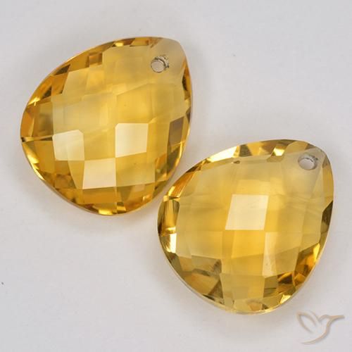 Pedras preciosas de Citrino Dourado médio natural de 6.93 ct, Formato de pêra, VVS-VS