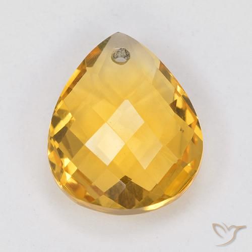 3.83ct Natural Laranja Dourada Citrino, Formato de pêra, VVS-VS