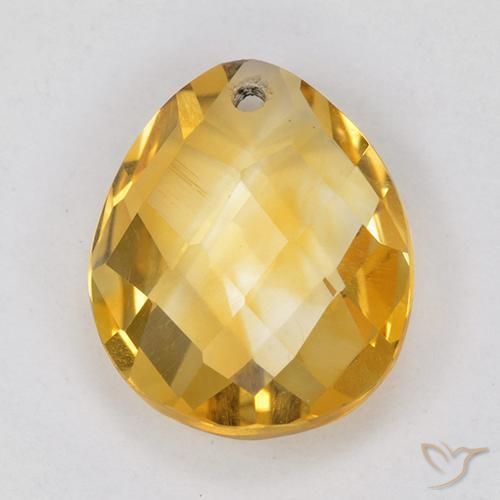3.60ct Natural Dourado médio Citrino, Formato de pêra, VVS-VS