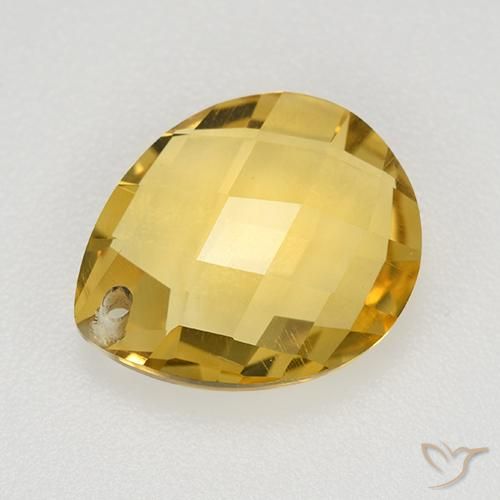 3.65ct Natural Dourado médio Citrino, Formato de pêra, VVS-VS