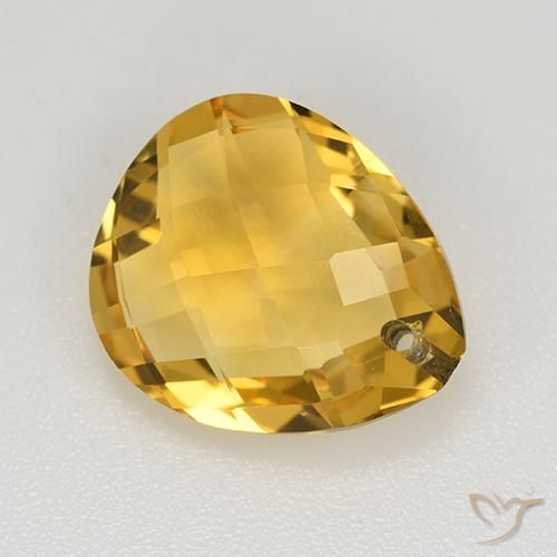 Citrino Ouro Natural 3.67ct, Formato de pêra, VVS-VS