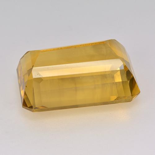 Citrino dourado natural 15,40ct, corte esmeralda, VVS-VS