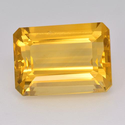 Citrino Dourado médio Natural 15.54ct, Corte Esmeralda, VS