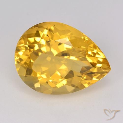 8.34ct Natural Dourado Citrino, Formato de pêra, VVS-VS