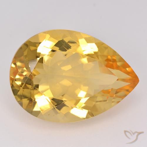 10.43ct Natural Dourado Citrino, Formato de pêra, VVS-VS