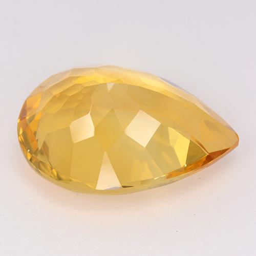 Citrino dourado natural 10,04ct, formato de pêra, VVS