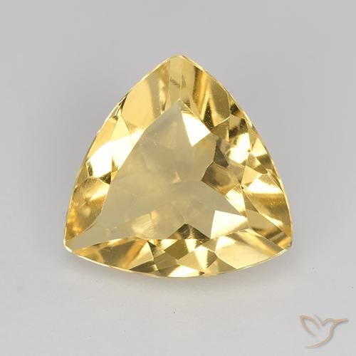 1.74ct Natural Laranja Dourada Citrino, Trilhão, VVS-VS