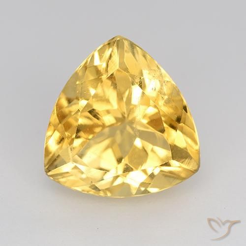 2.28ct Natural Dourado Citrino, Trilhão, VVS-VS
