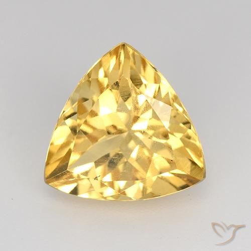 2.24ct Natural Dourado Médio-claro Citrino, Trilhão, VVS-VS
