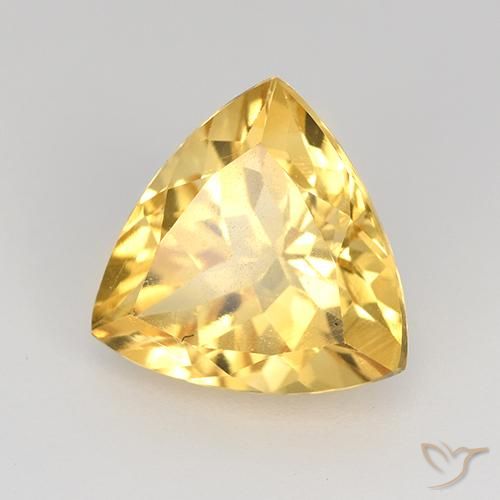 Citrino Dourado Médio-claro Natural 2.24ct, Trilhão, VVS-VS
